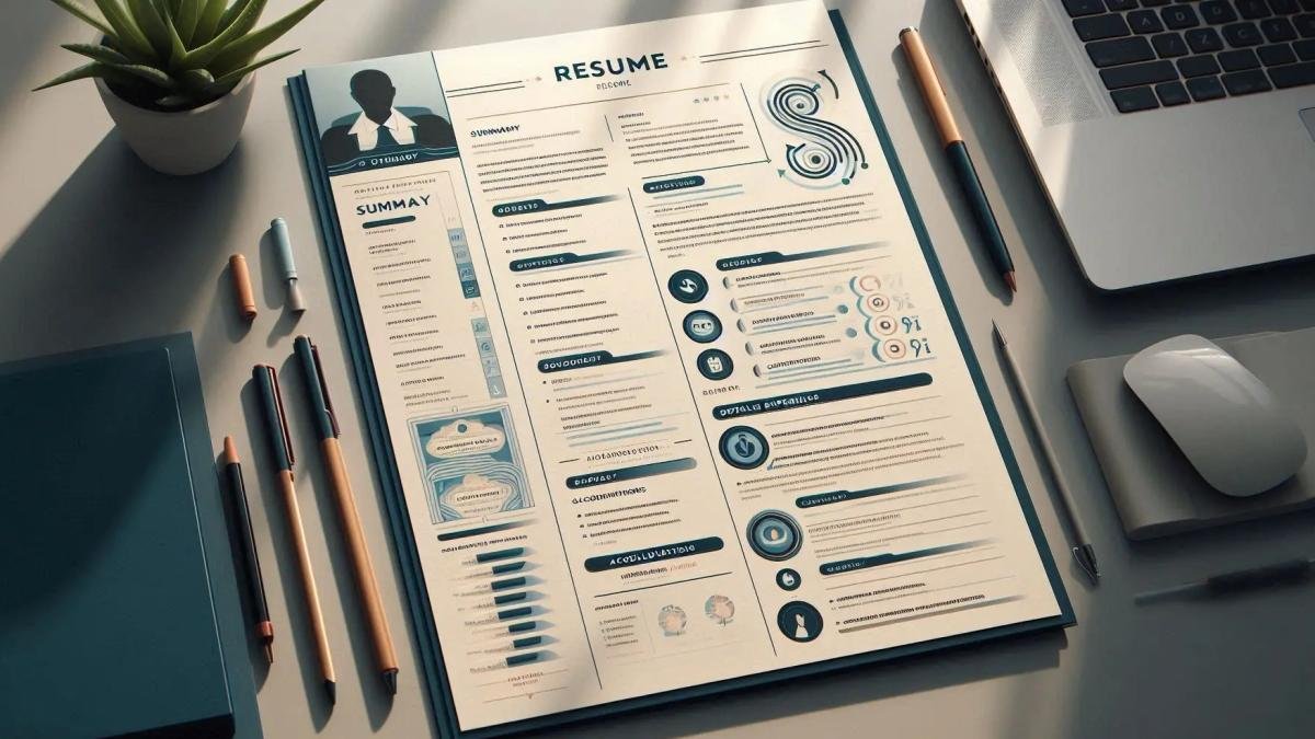 A resume extending beyond one page in a visual representation, spilling onto a second sheet.