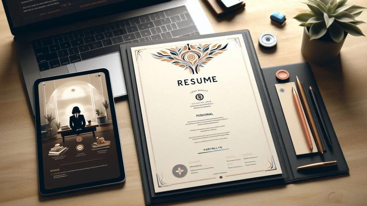 A clean, professional resume with a subtle, tasteful personal logo at the top.